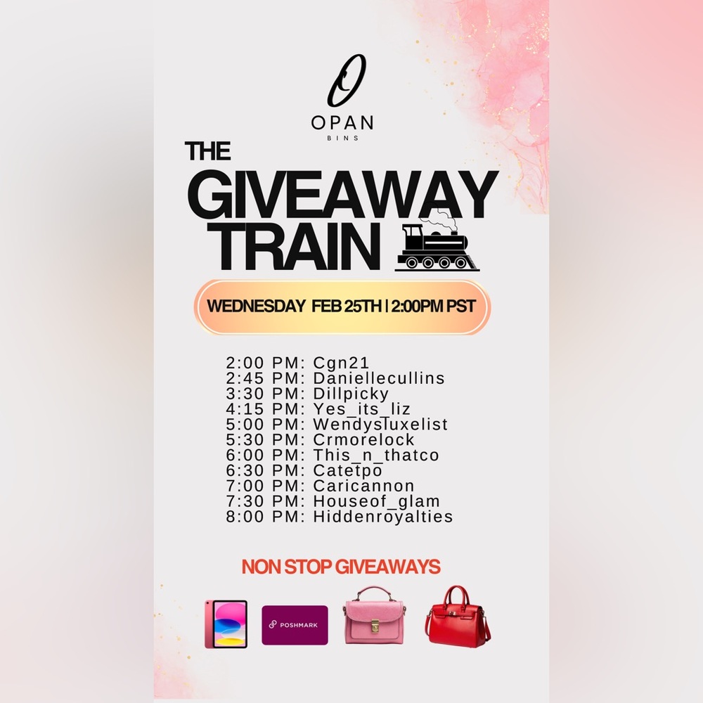 CGN21 is Live on the Opan Bins Giveaway Train Like to Be Notified